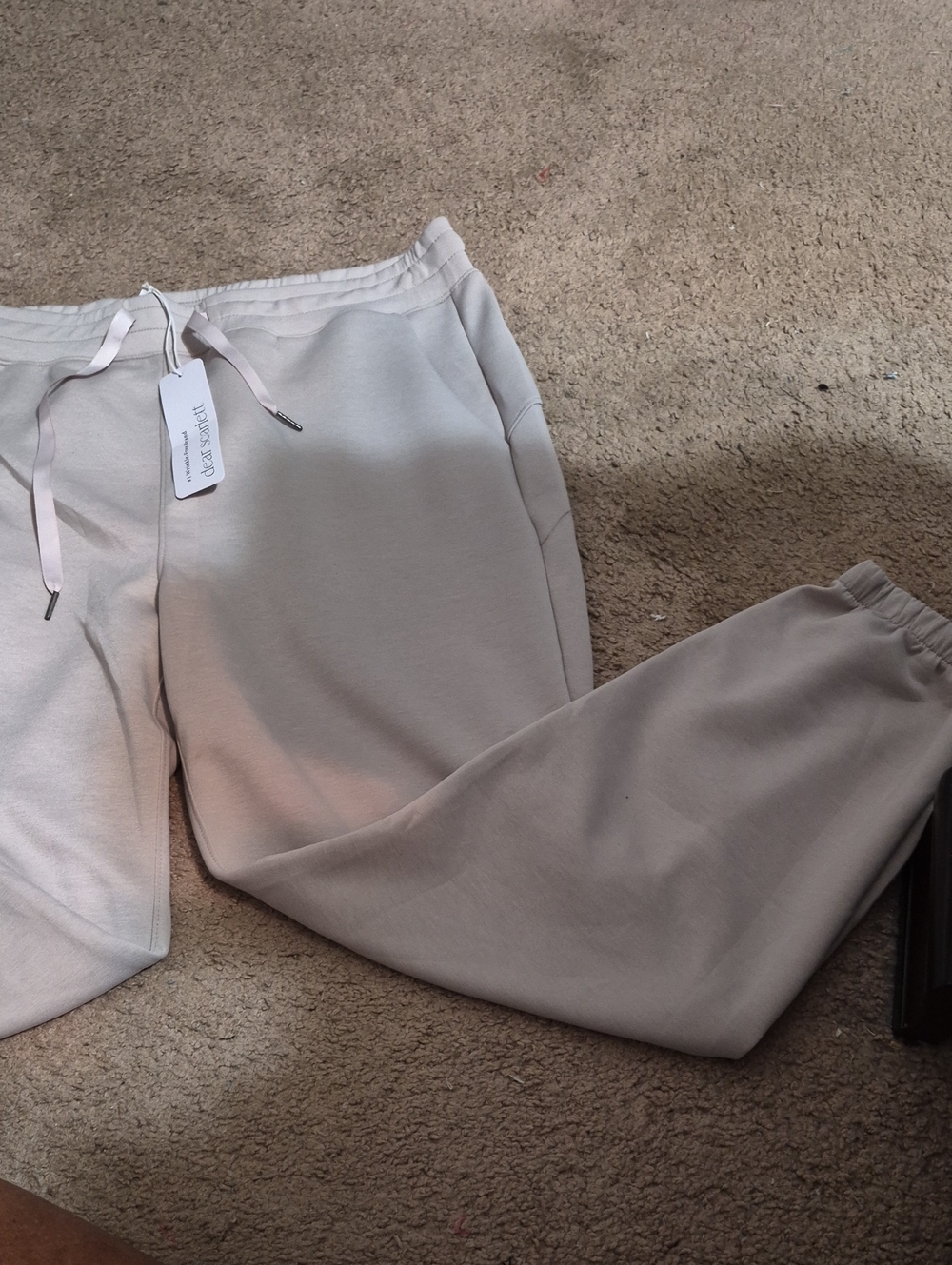 Women's Drawstring Joggers - Light Tan